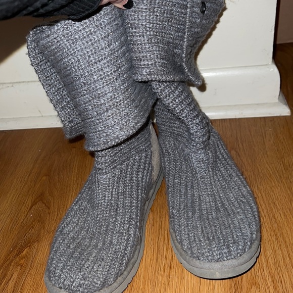 Shoes | Grey Wool Knit Ugg Boots | Poshmark